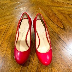 Jessica Simpson Red Heels, size 5